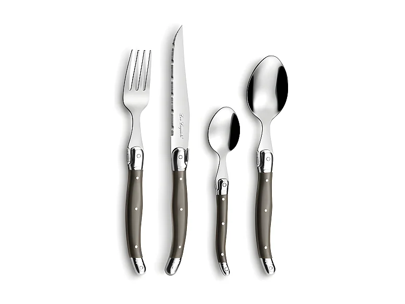 Tradition Gris oscuro - Cubertería de 48 piezas