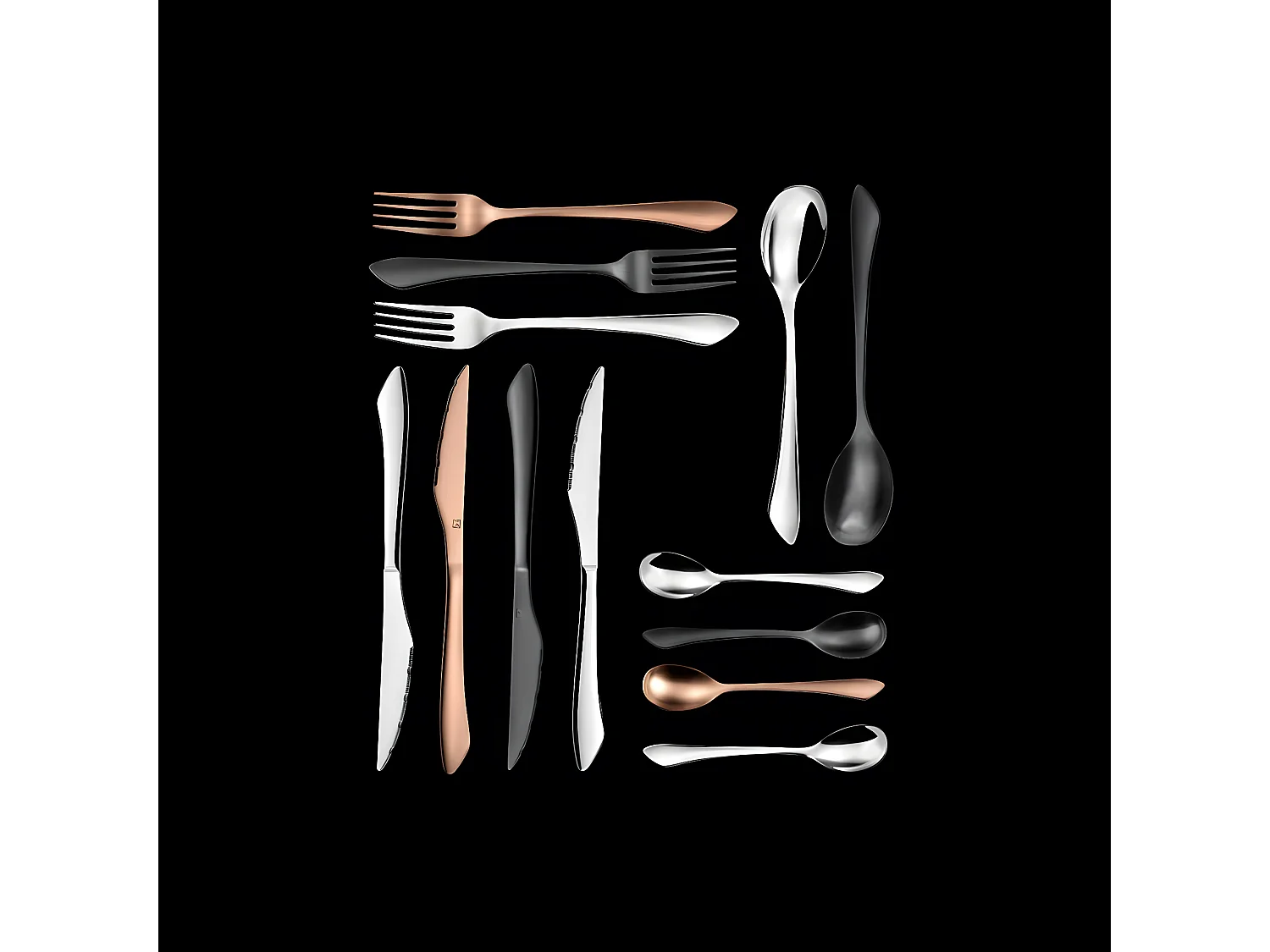 24-teiliges Besteckset Instinct Amefa - Edelstahl-Besteck im zeitgenössischen Design