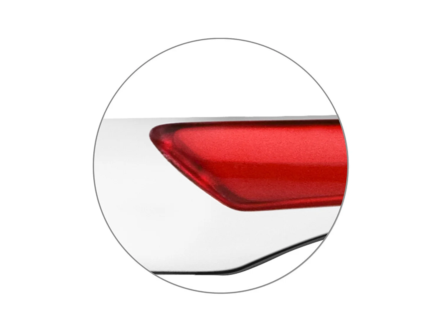 Juego de cubiertos de 24 piezas Eclat Rouge Moderne - Mango rojo, Acero inoxidable brillante, Hoja microdentada