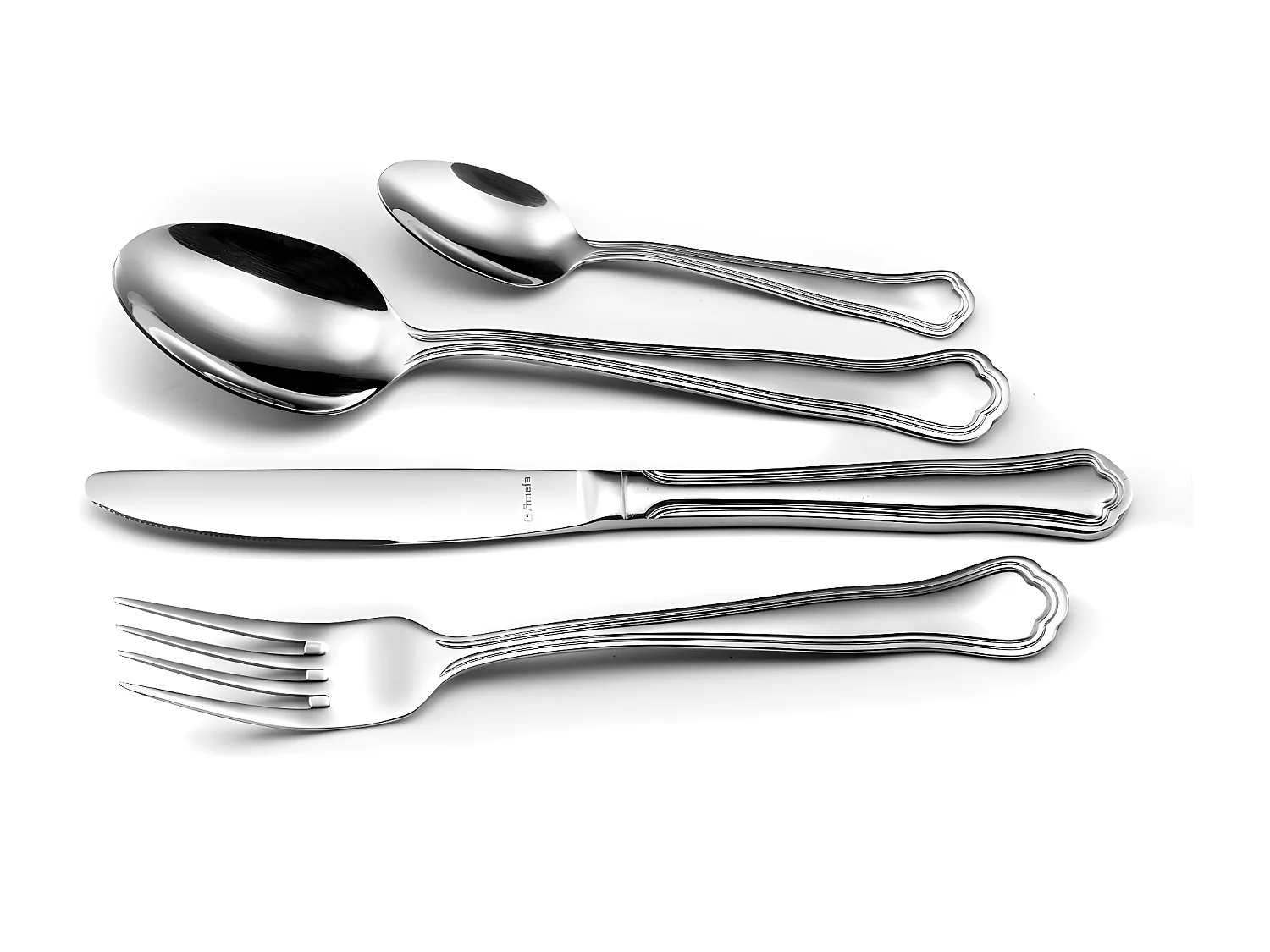 Zestaw sztućców 24 elementy Contour Urfé ze Stali Nierdzewnej - Styl Vintage Urok