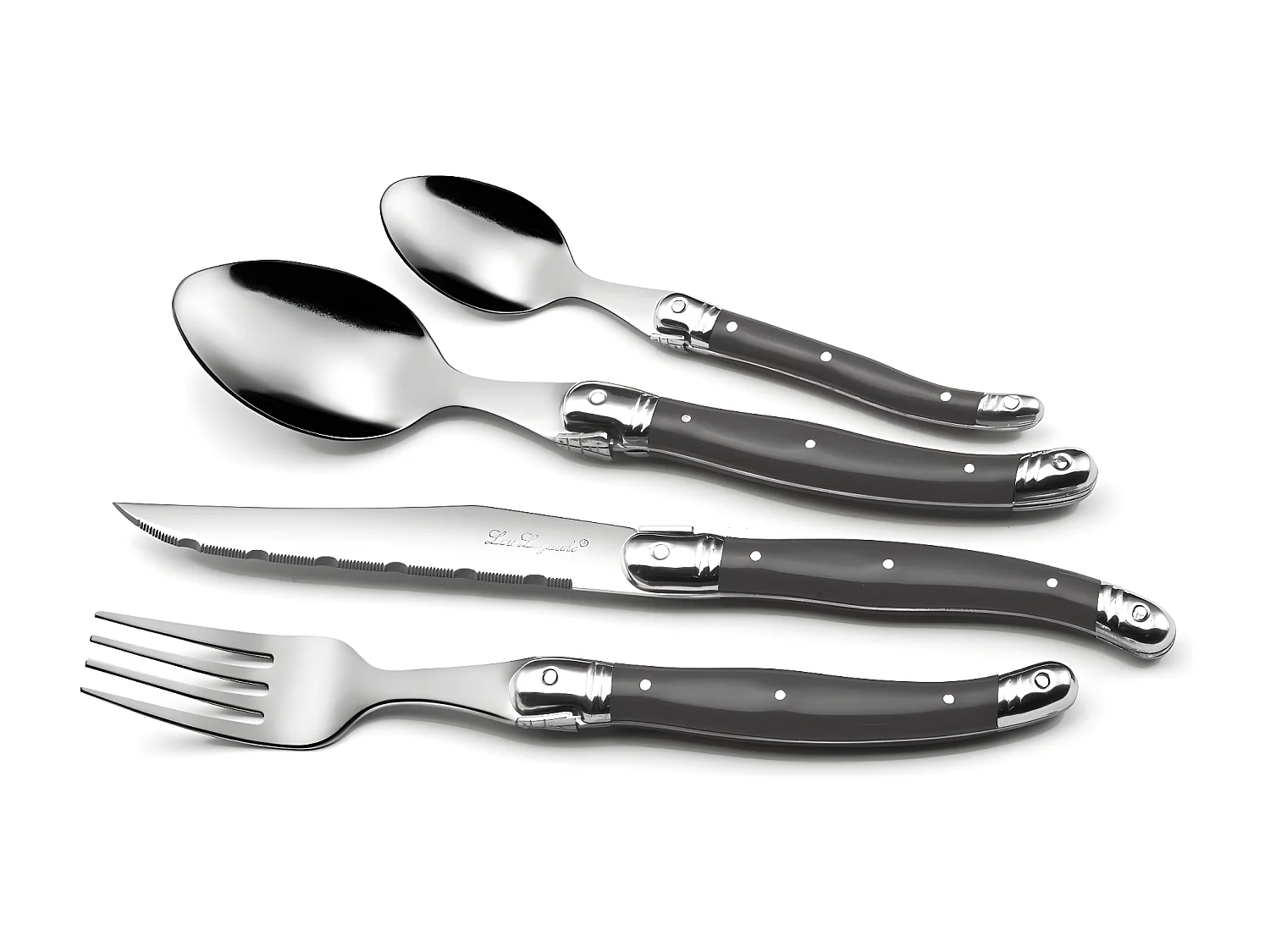 Set da 24 pezzi Collezione Grigio Rustic Lou Laguiole