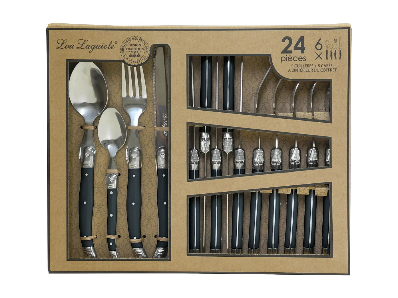 Rustic - Coffret 24 pièces Gris