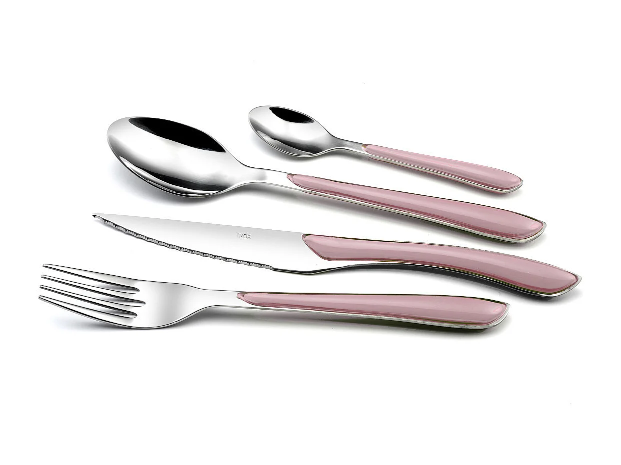 Set de 24 cubiertos Eclat Amefa acero inoxidable rosa