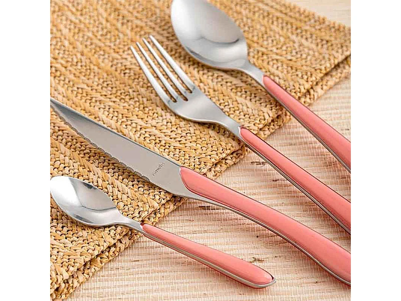Set de 24 cubiertos Eclat Amefa acero inoxidable rosa