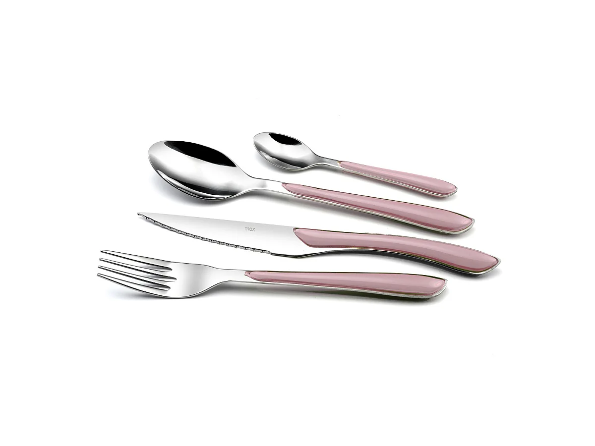 Set de 24 cubiertos Eclat Amefa acero inoxidable rosa