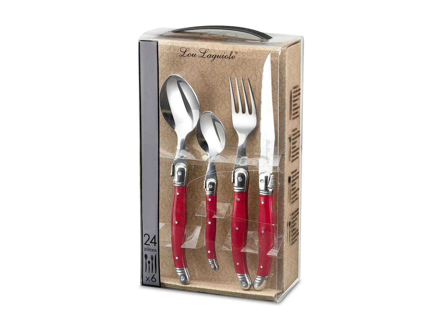 Tradition - Ménagère 24 pièces Rouge