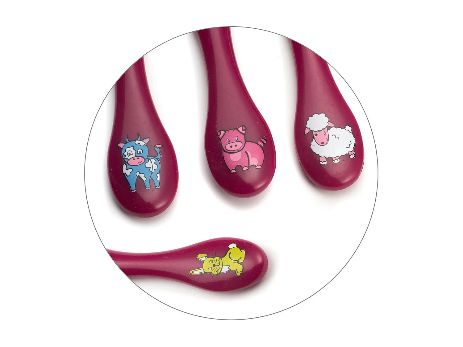 Enfant - Service 4 couverts enfants Fushia