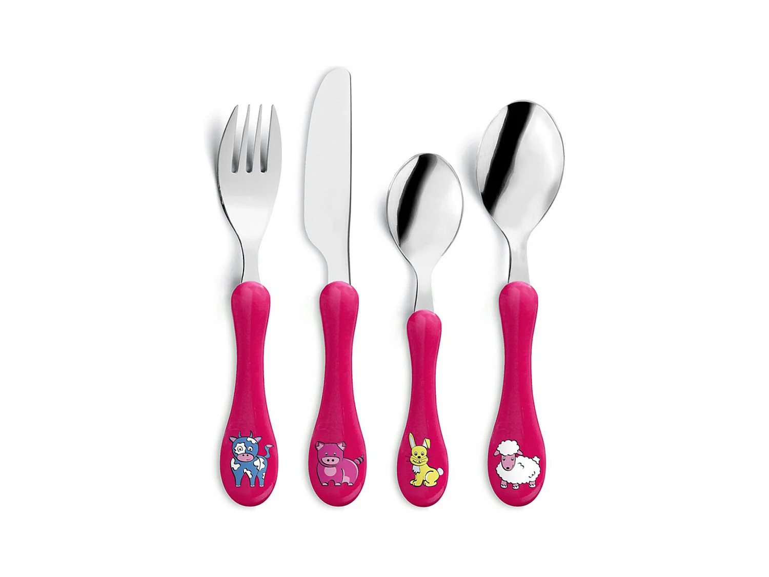 Enfant - Service 4 couverts enfants Fushia