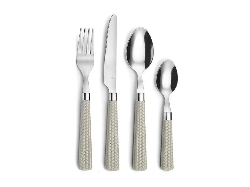 Paille Taupe - Ménagère 24 pièces