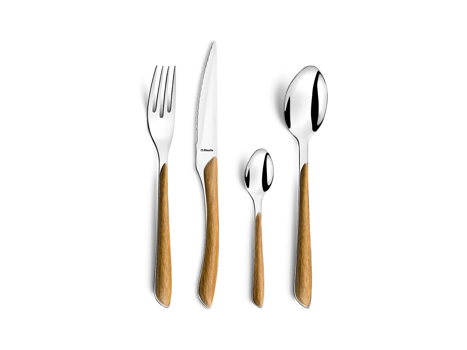 Eclat Nature - Ménagère 24 pièces Bois clair