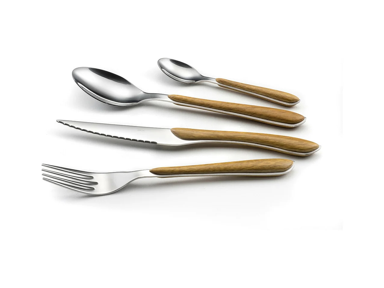 Eclat Nature - Ménagère 24 pièces Bois clair