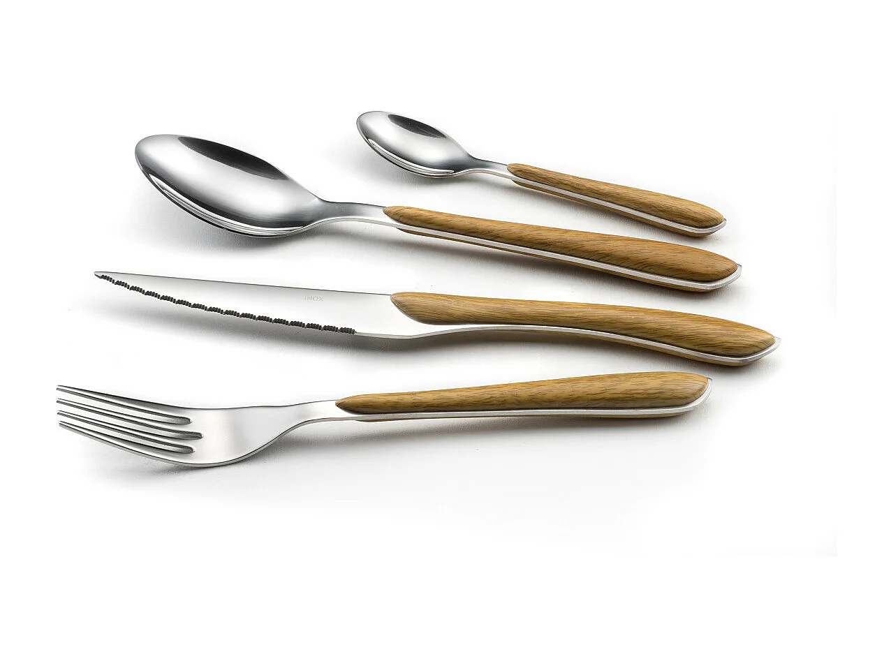 Eclat Nature - Ménagère 24 pièces Bois clair