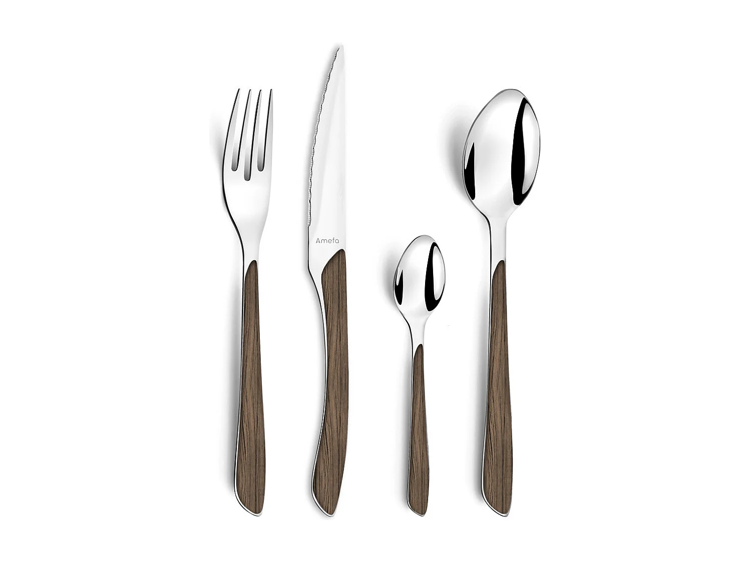 Eclat Nature - Ménagère 16 pièces Bois foncé