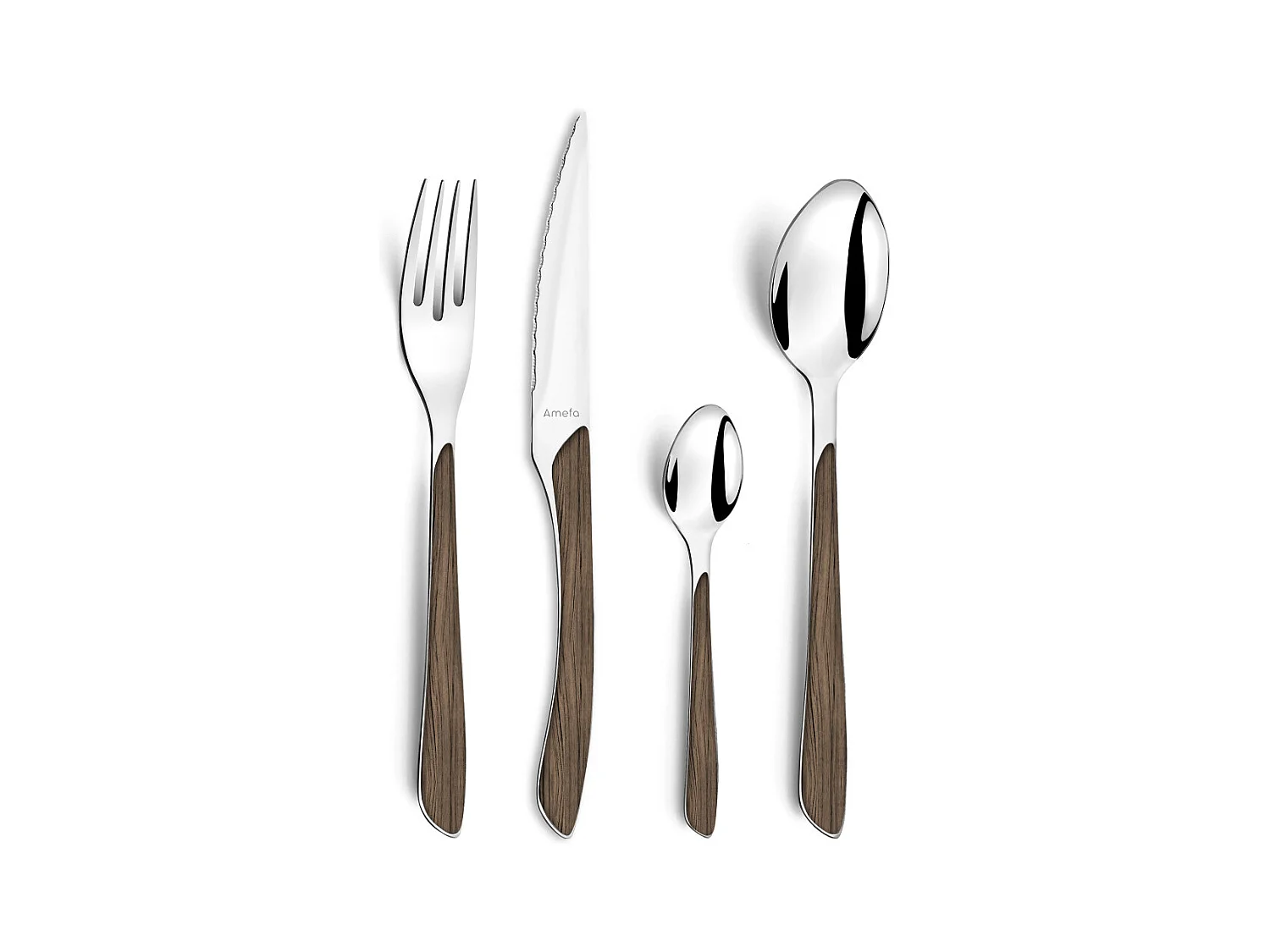 Eclat Nature - Ménagère 16 pièces Bois foncé