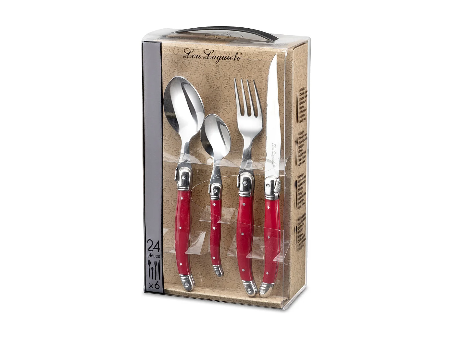 Tradition - Ménagère 48 pièces Rouge