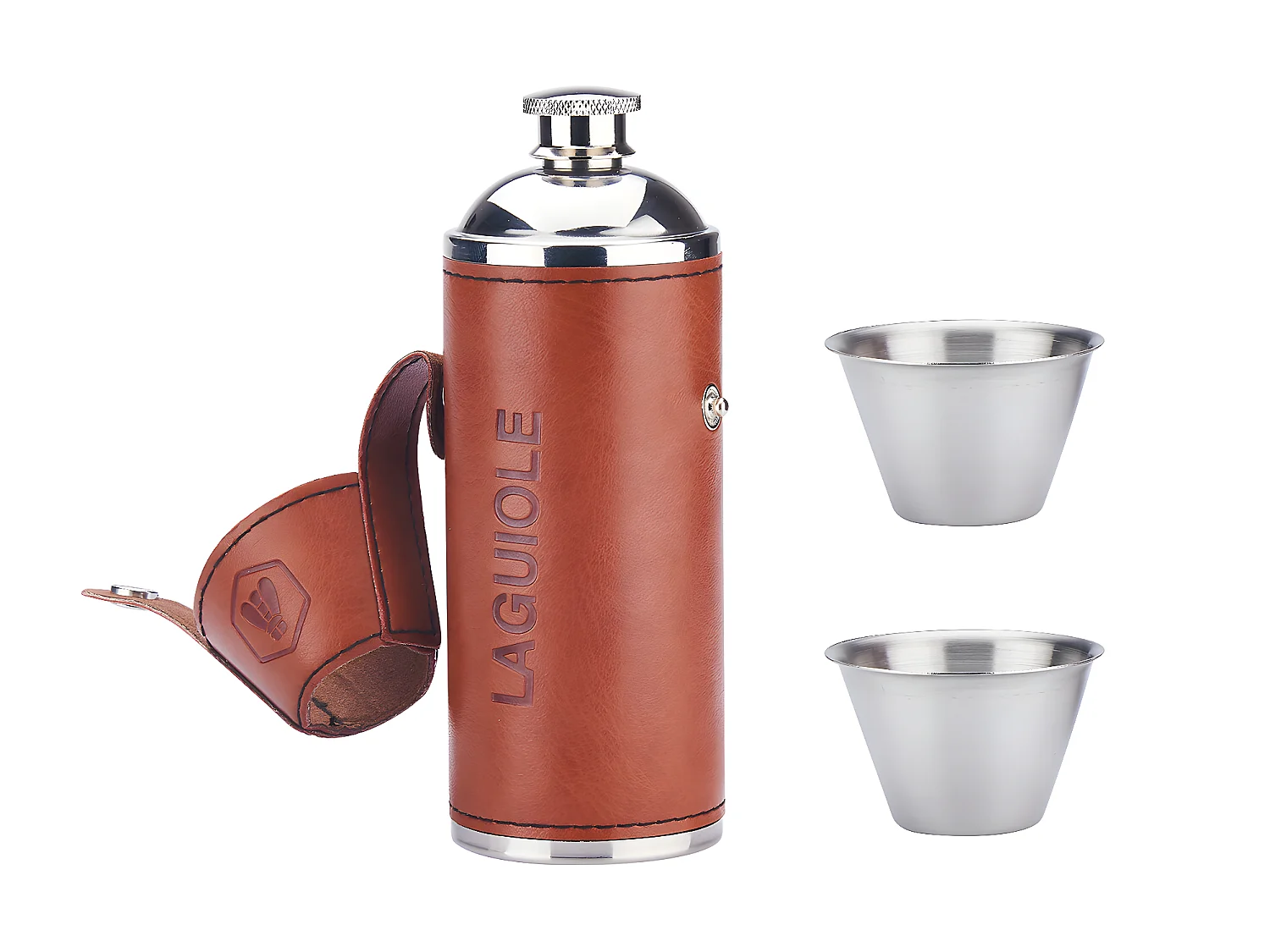 Flasque à alcool avec 2 verres