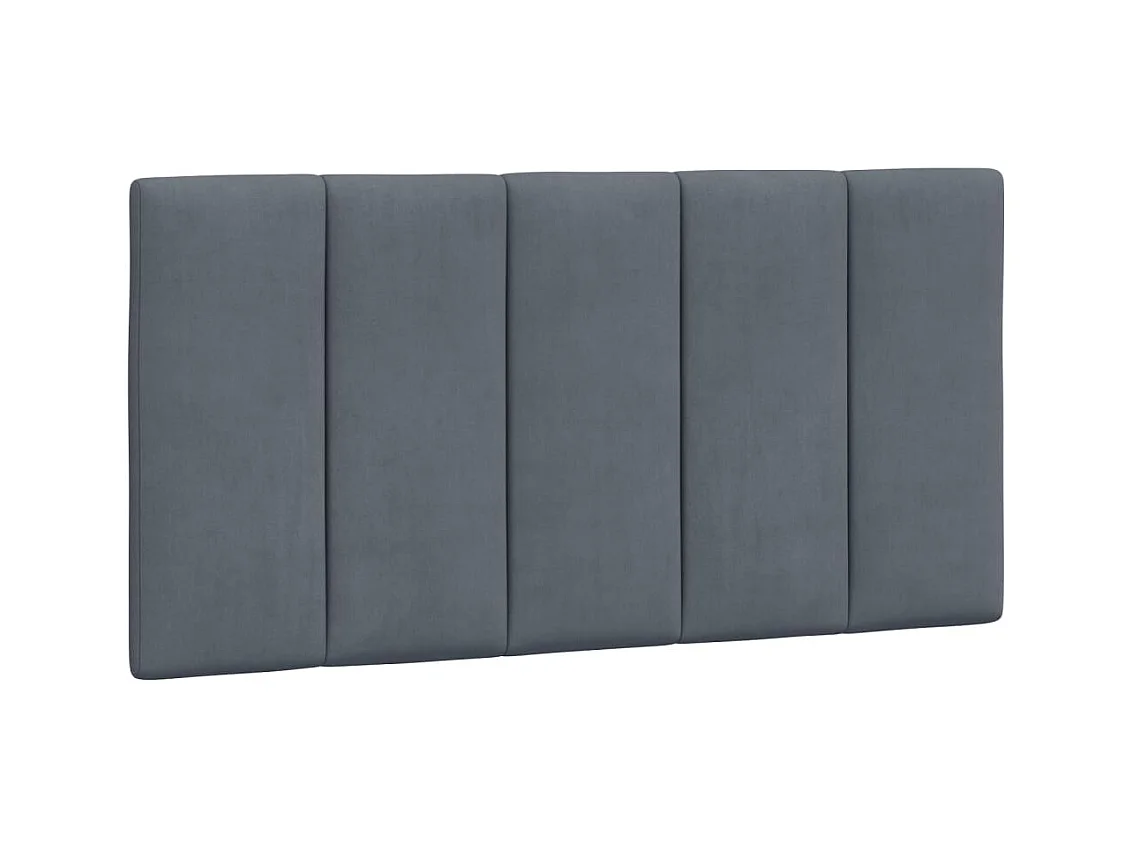 Cadre de lit avec lumières LED gris foncé 100x200 cm velours