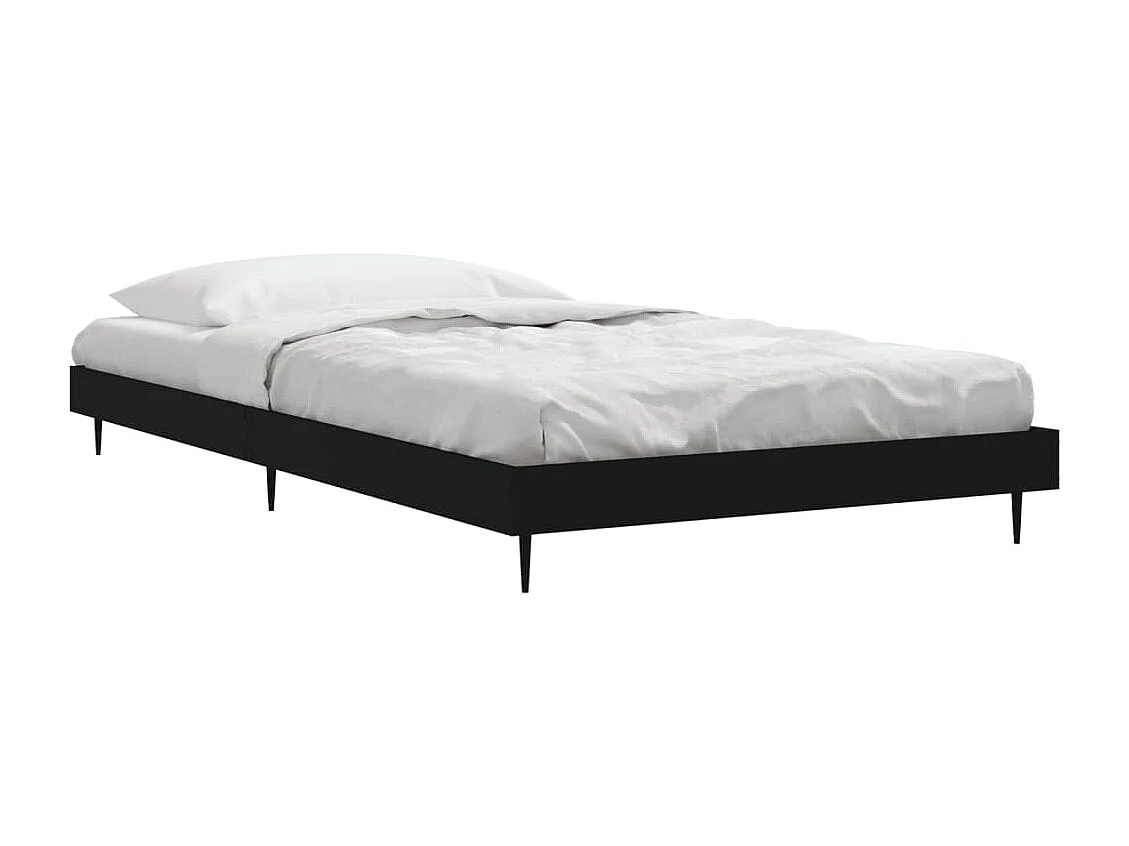 Estrutura de cama 100x200 cm derivados de madeira preto