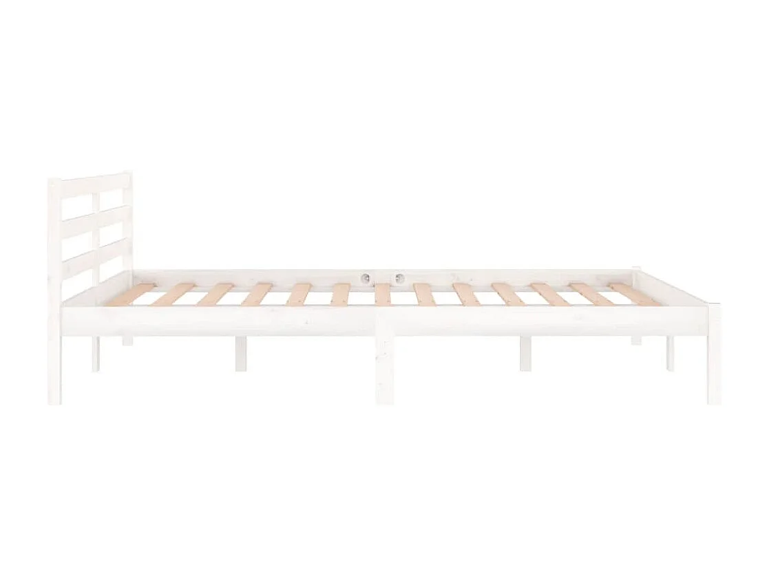 Estructura de cama madera maciza de pino blanco 140x200 cm