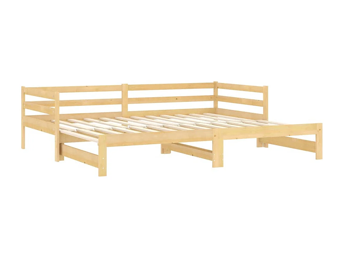 Lit coulissant 2x(90x200) cm Bois de pin massif