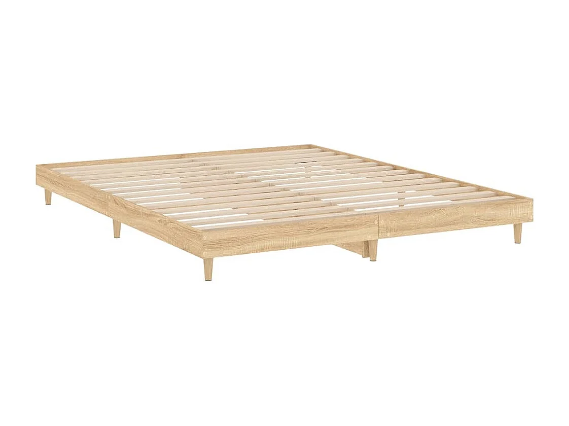 Estructura de cama madera contrachapada roble Sonoma 180x200 cm