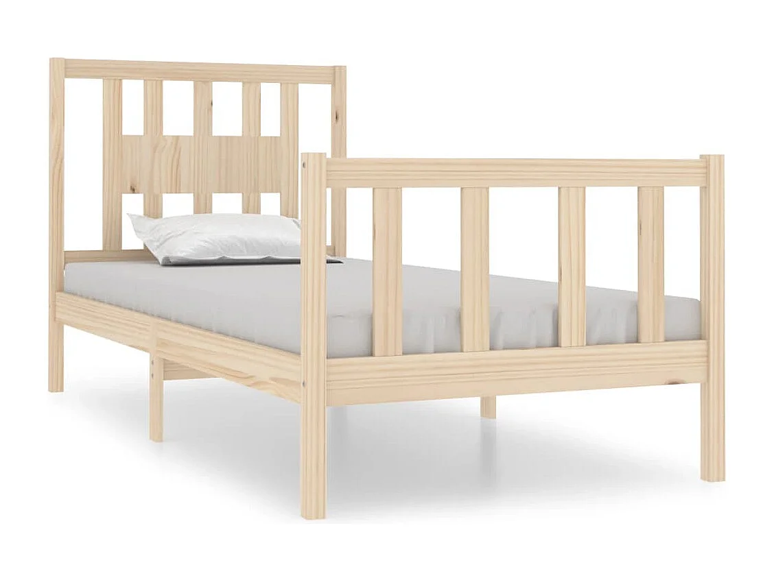 Estrutura de cama solteiro 90x190 cm madeira maciça
