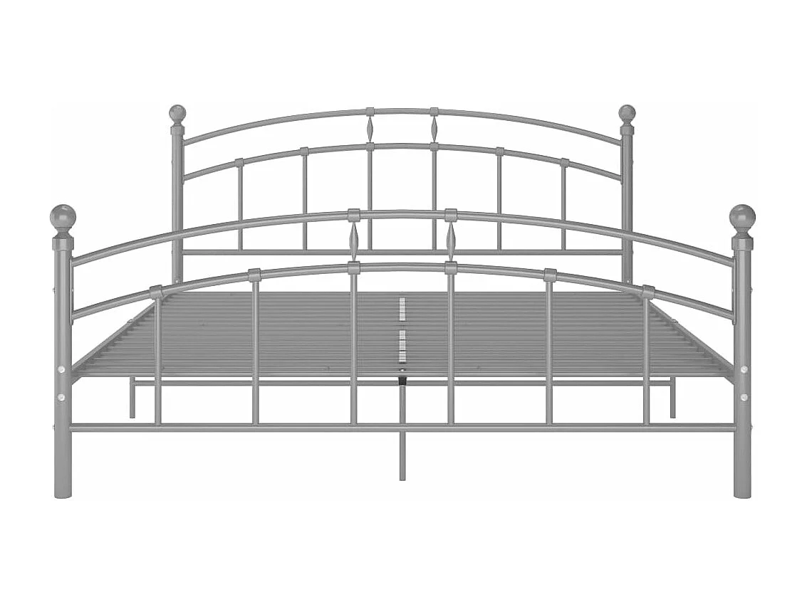 Estrutura de cama 140x200 cm metal cinzento