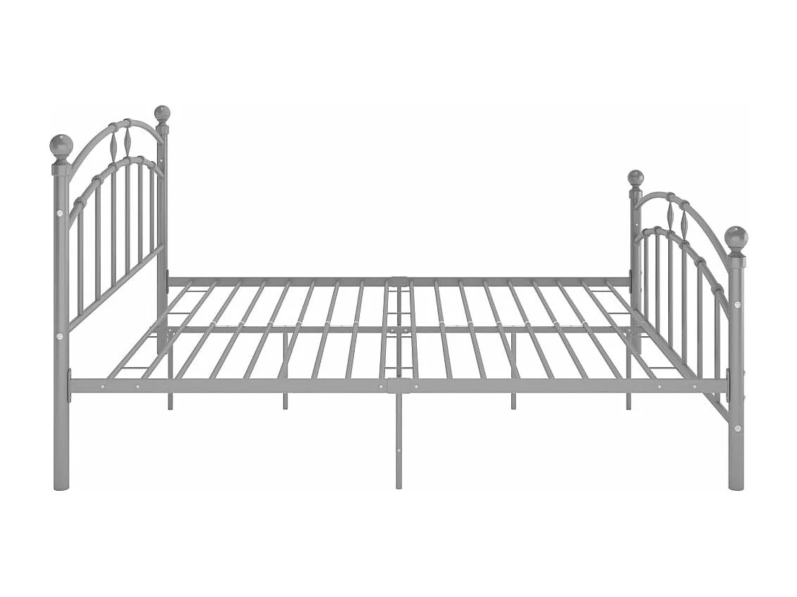Estrutura de cama 140x200 cm metal cinzento