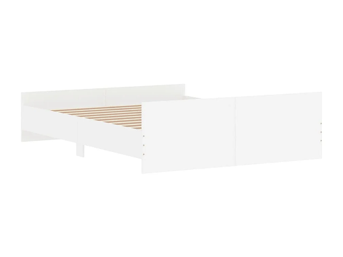Estrutura de cama com cabeceira e apoio pés 160x200 cm branco