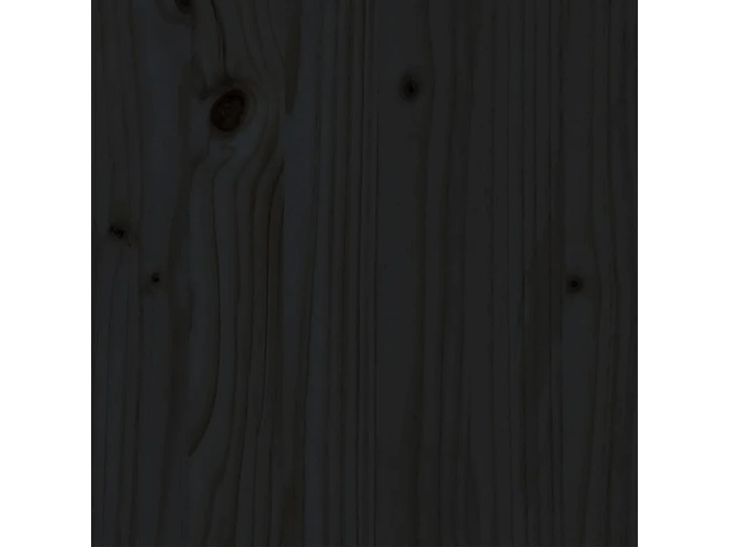 Cadre de lit Noir Bois massif 75x190 cm Petit simple