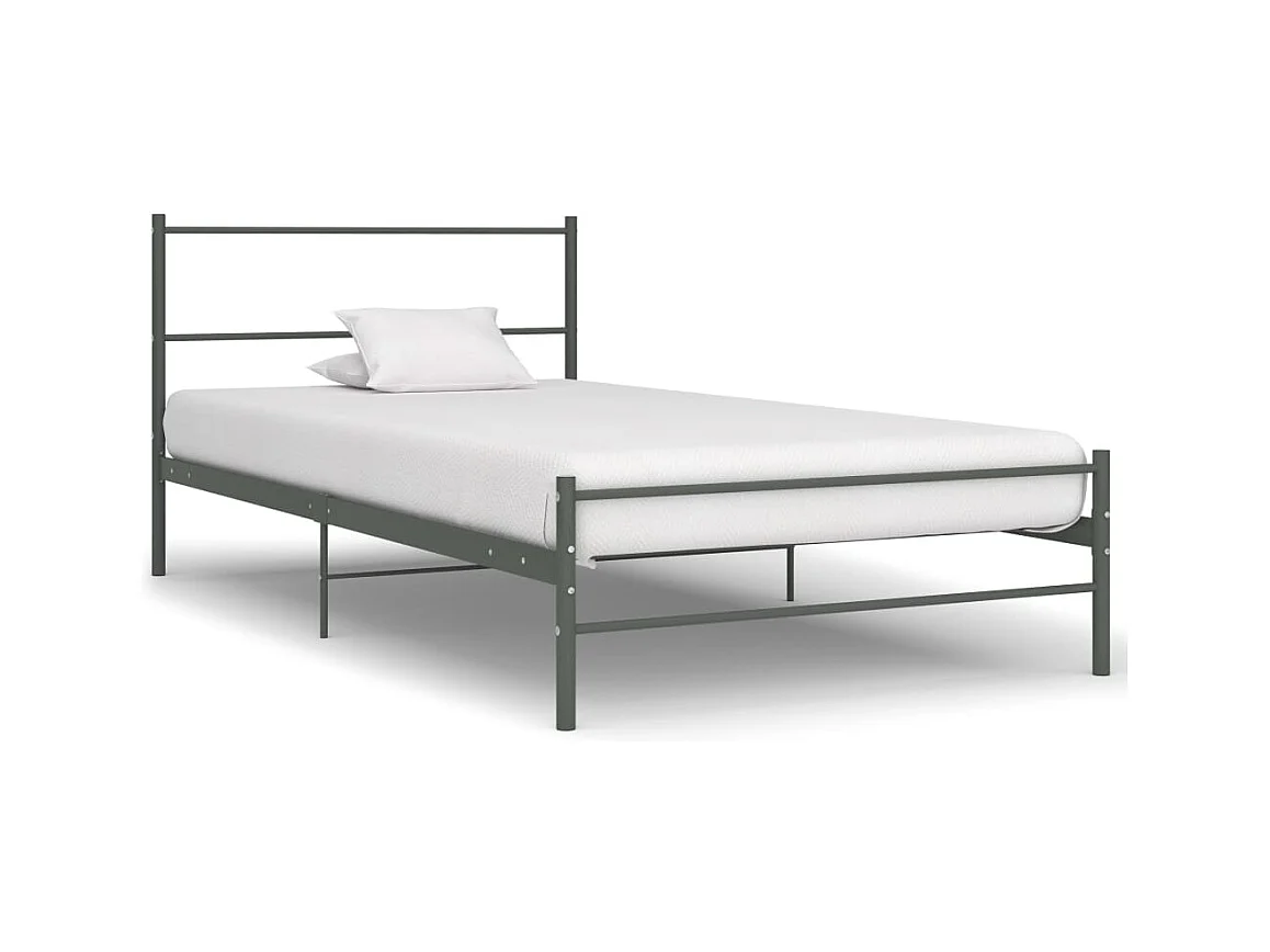 Bedframe metaal grijs 100x200 cm