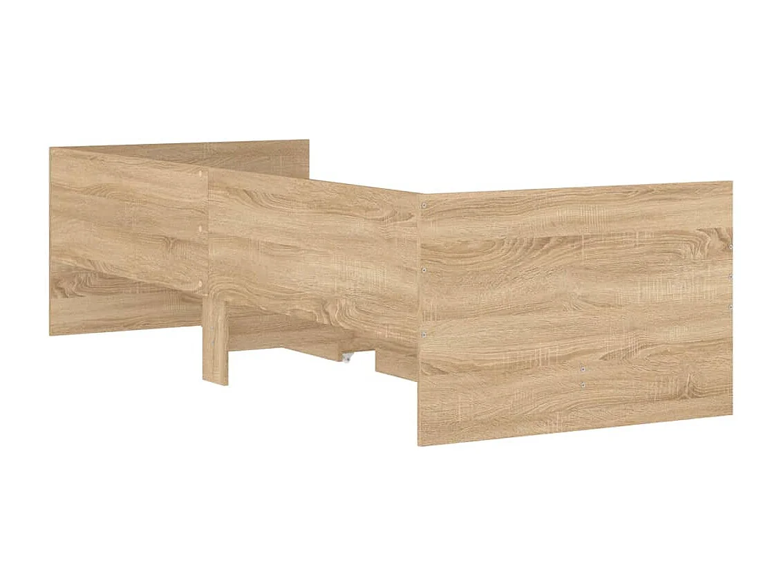 Estructura de cama con cajones roble Sonoma 90x190 cm
