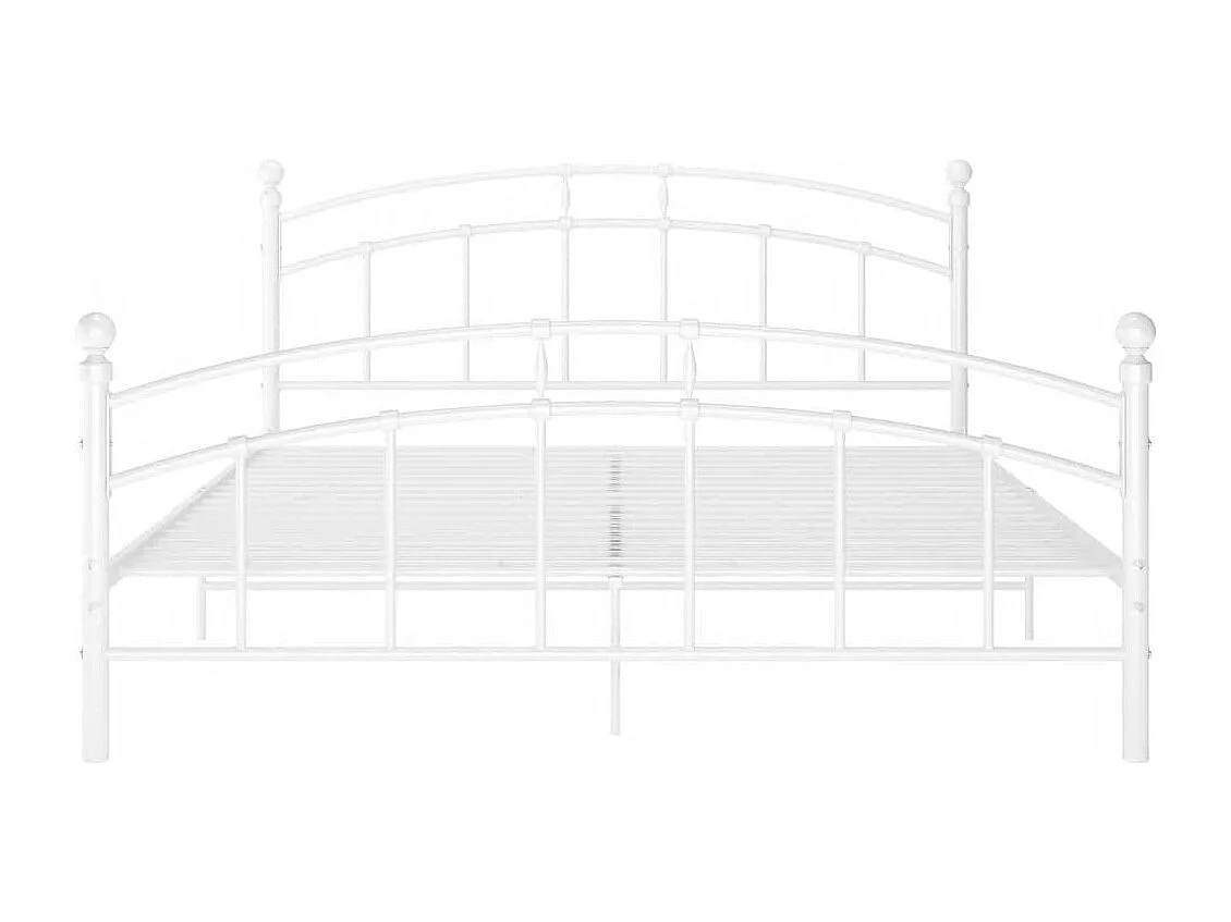 Cadre de lit Blanc Métal 140x200 cm