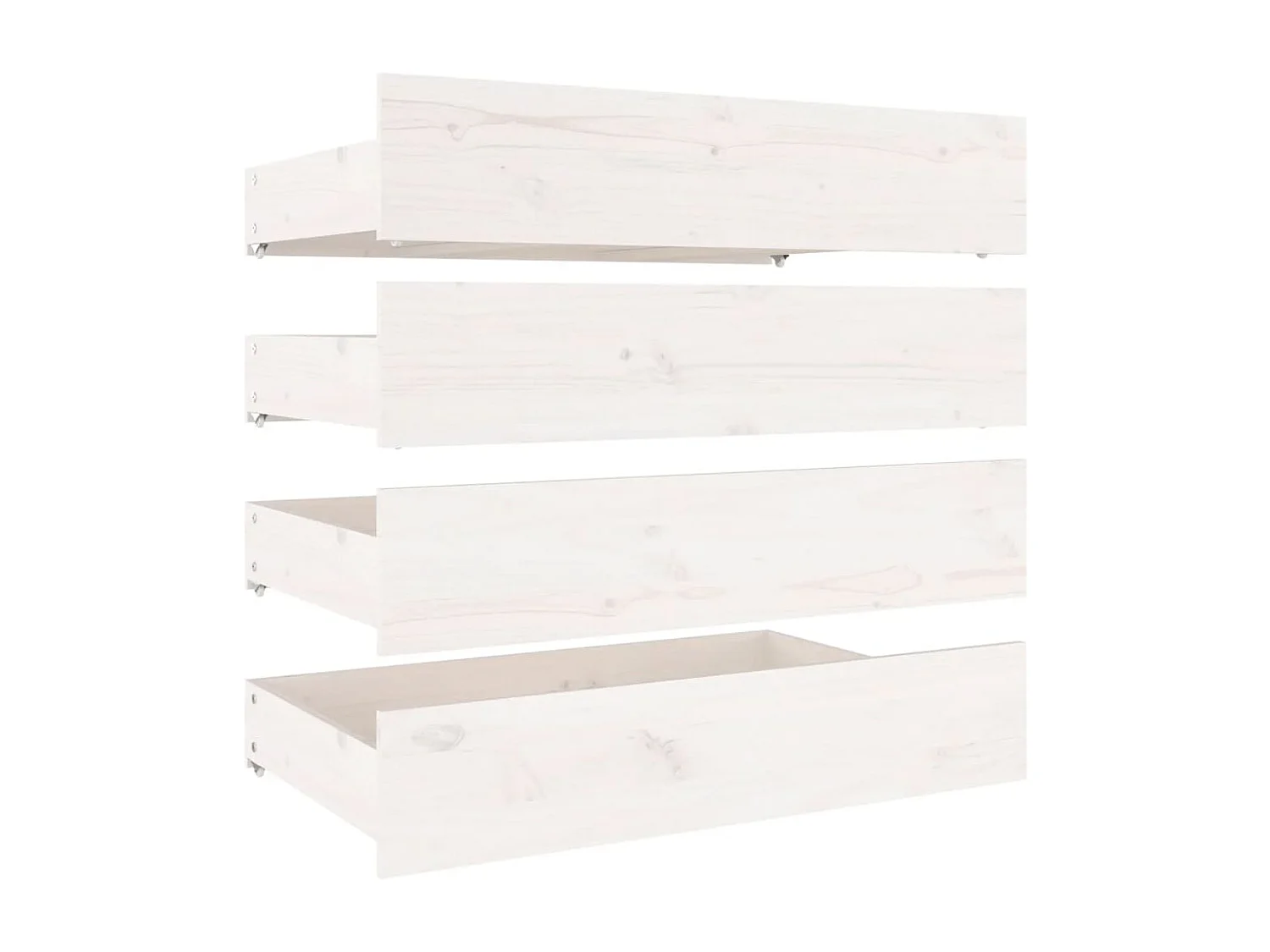 Estrutura de cama com gavetas 200x200 cm branco