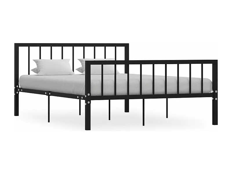 Estructura de cama de metal negro 140x200 cm
