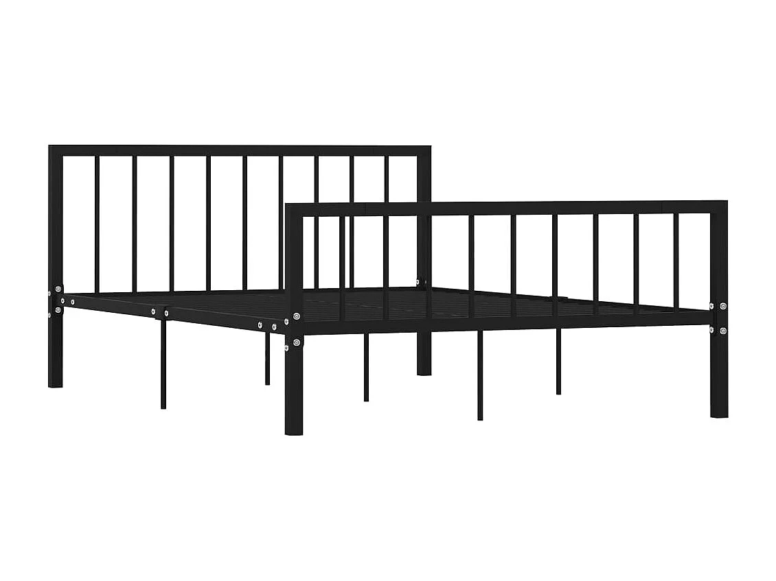 Estructura de cama de metal negro 140x200 cm