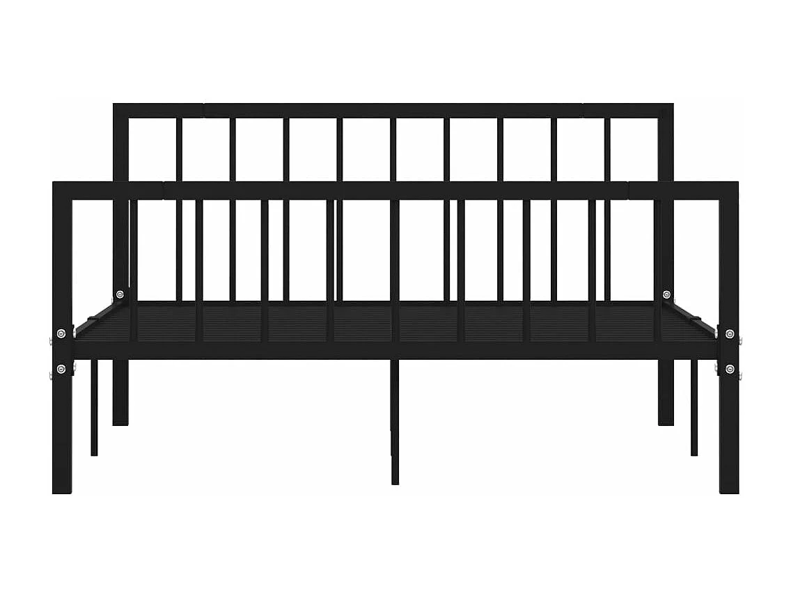 Estructura de cama de metal negro 140x200 cm