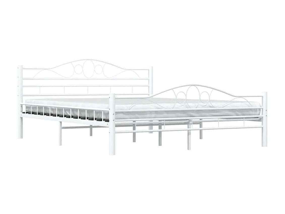 Estrutura de cama 160x200 cm metal branco
