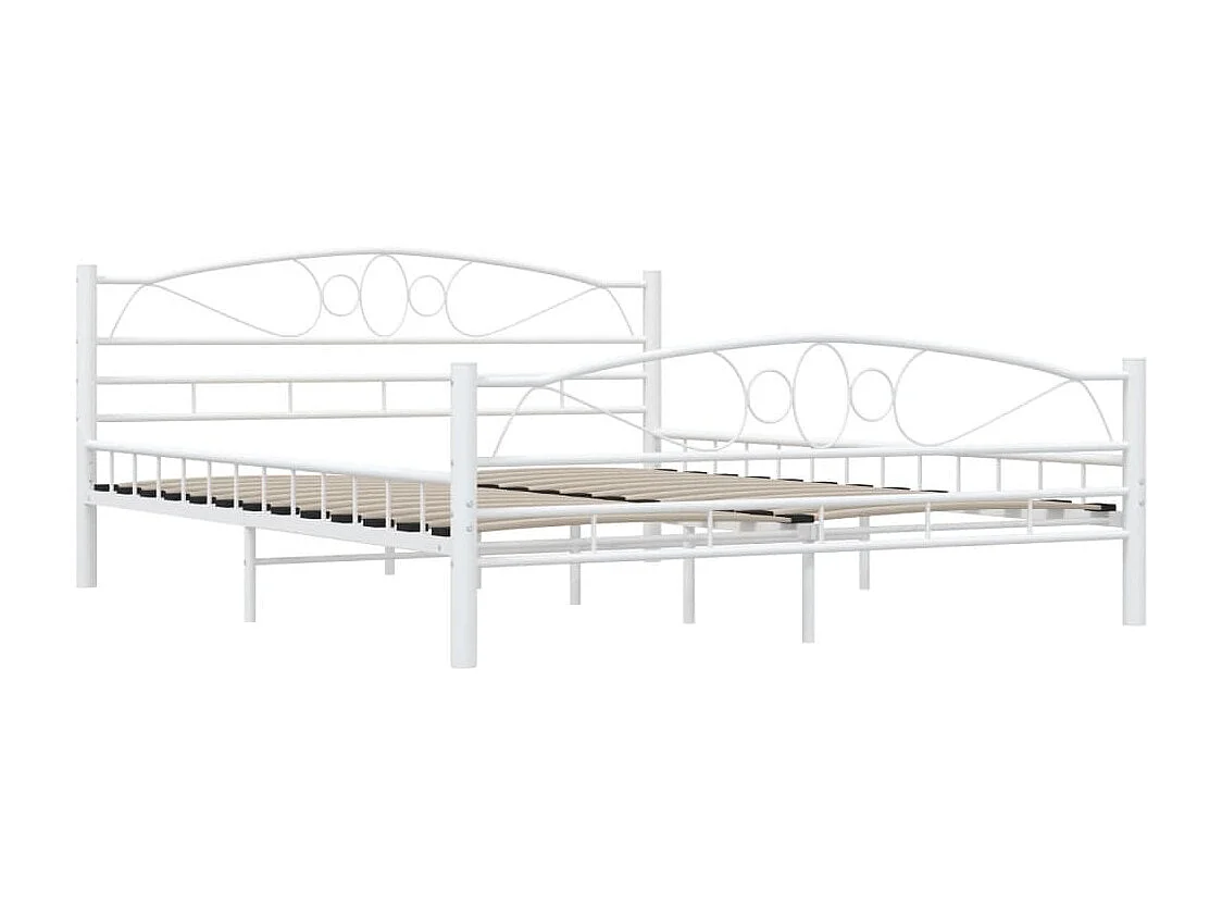 Estrutura de cama 160x200 cm metal branco