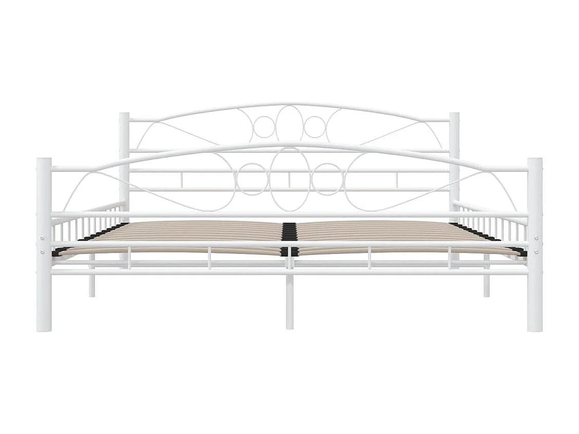 Estrutura de cama 160x200 cm metal branco