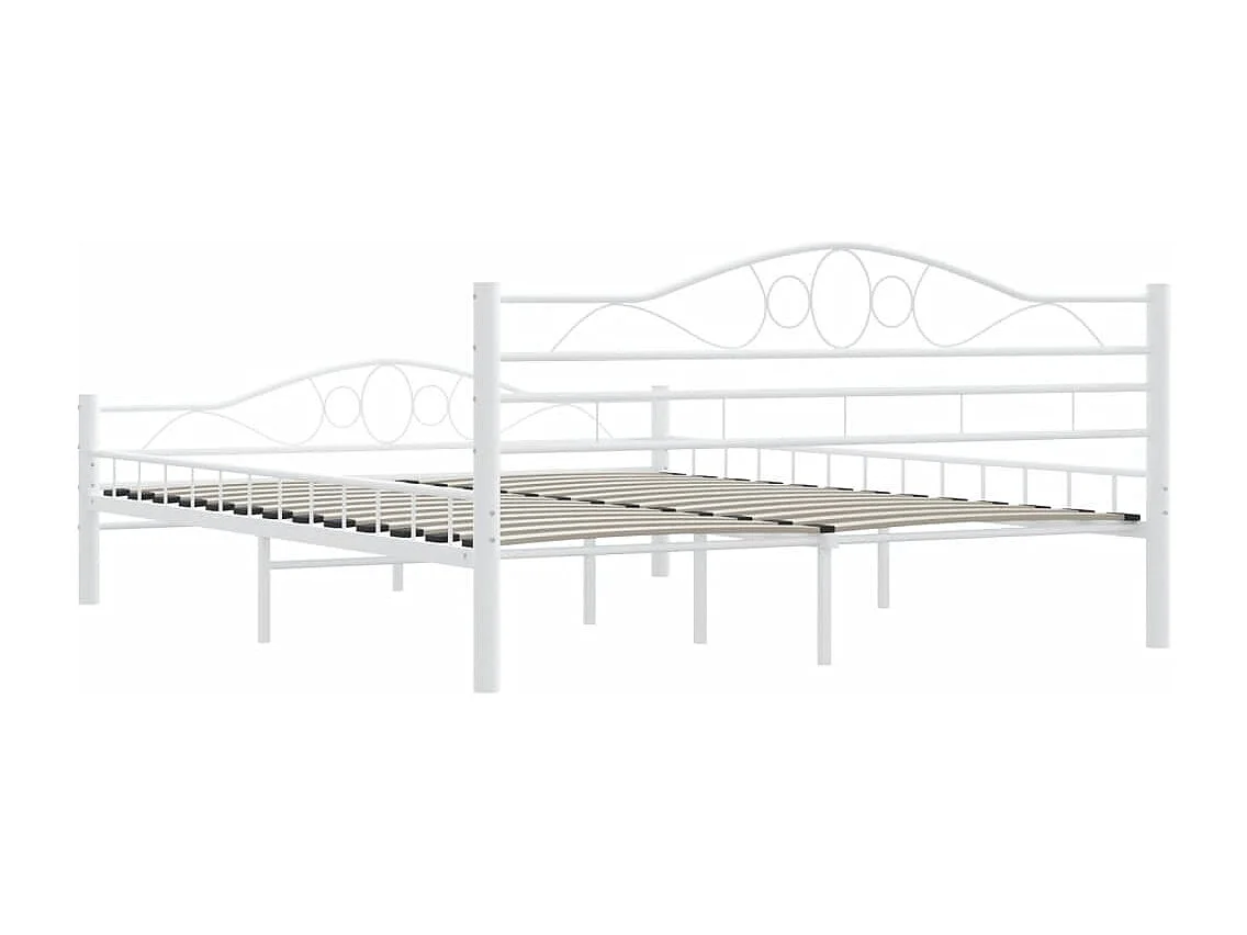 Estrutura de cama 160x200 cm metal branco