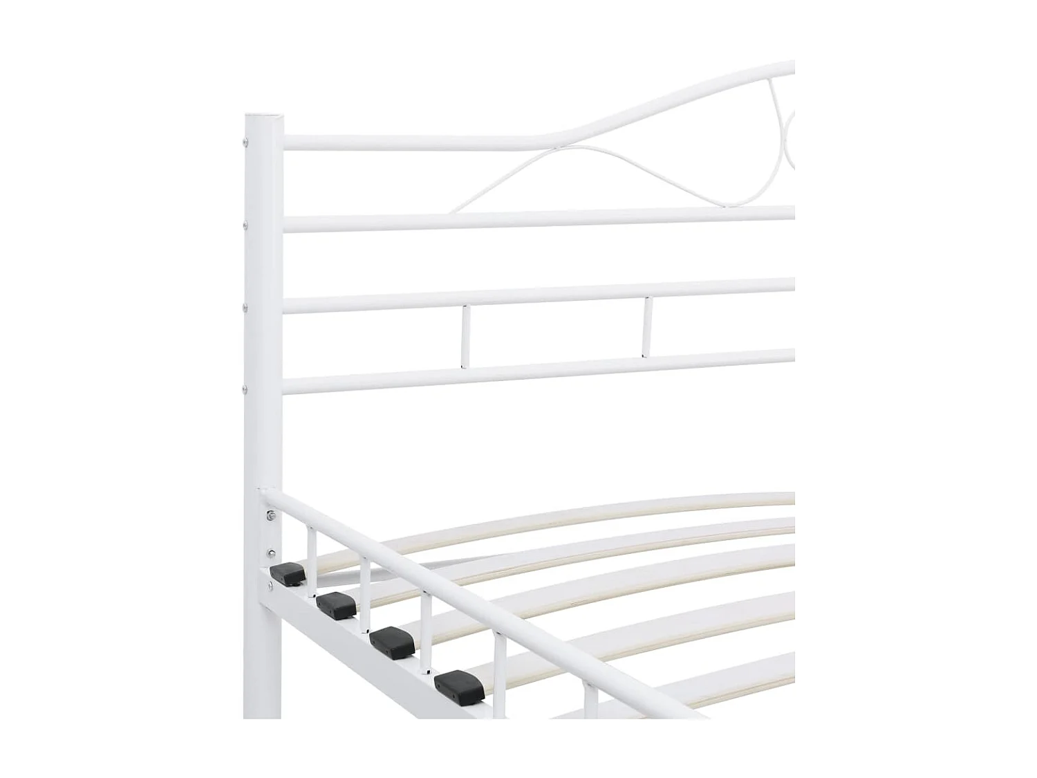 Estrutura de cama 160x200 cm metal branco