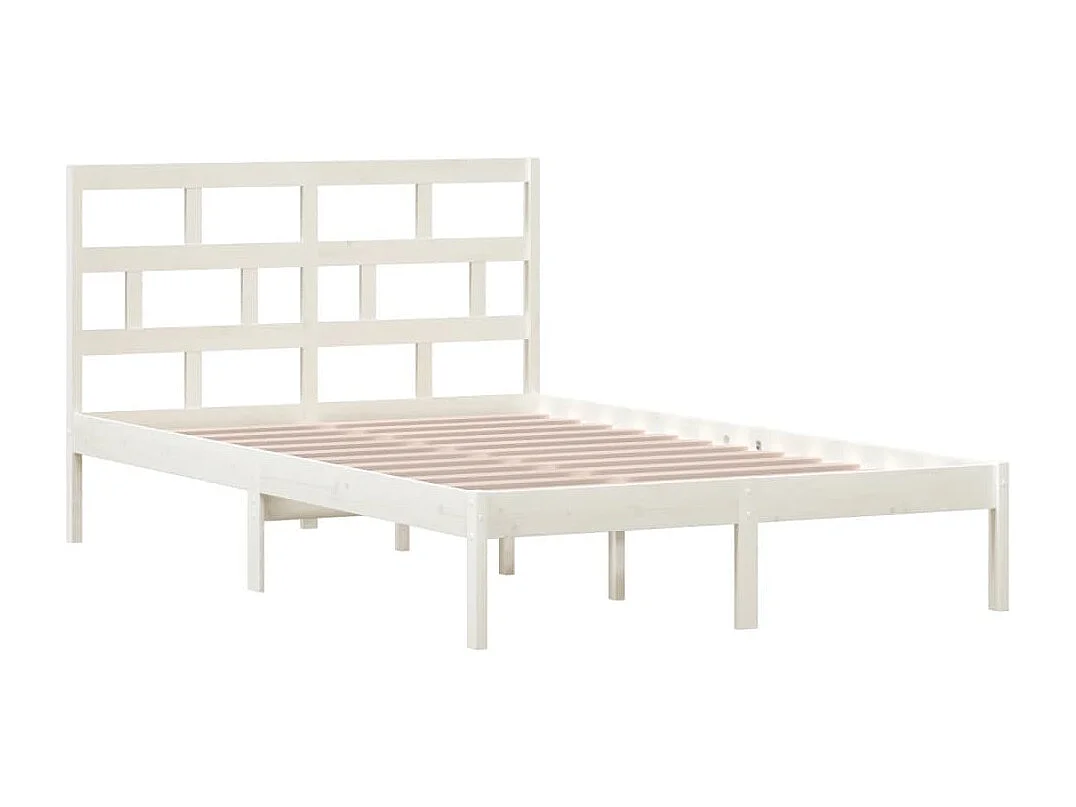 Estrutura de cama 120x200 cm pinho maciço branco