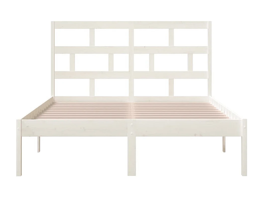 Estructura de cama madera maciza de pino blanco 120x200 cm