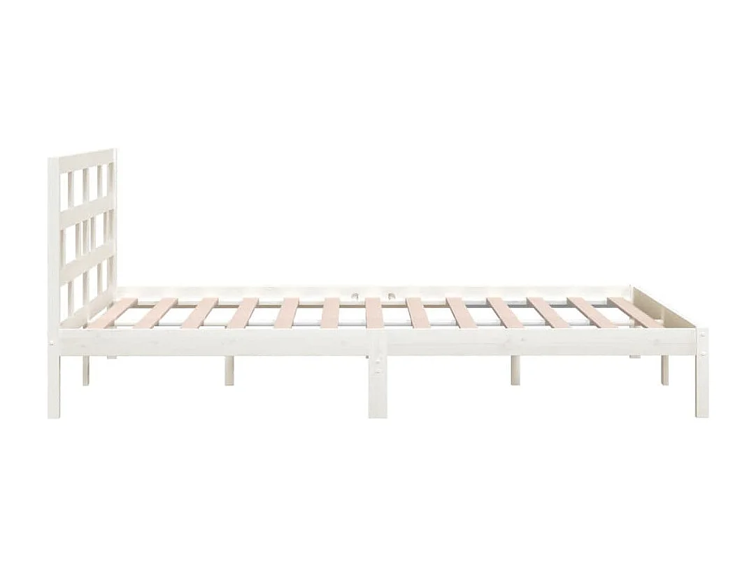 Estructura de cama madera maciza de pino blanco 120x200 cm