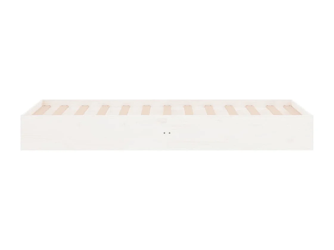 Estrutura cama pequena solteiro 75x190 cm madeira maciça branco