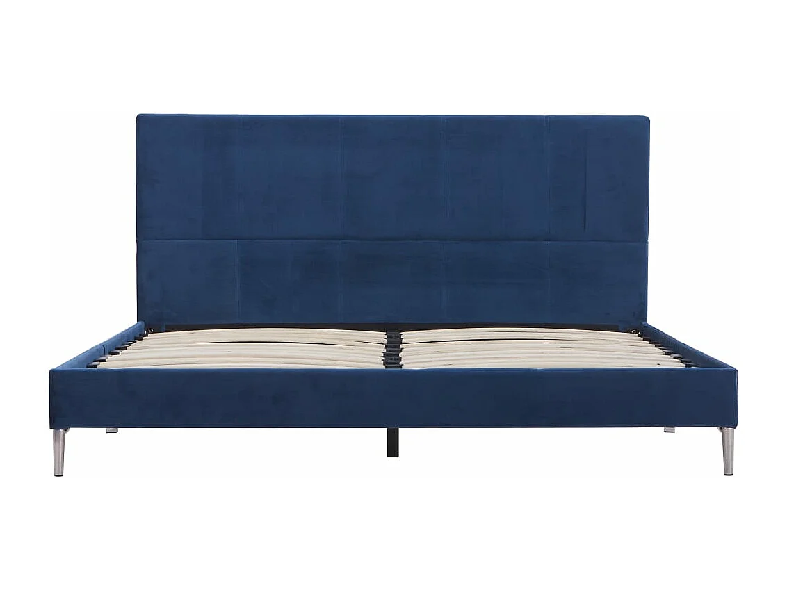 Estructura de cama de tela azul 160x200 cm