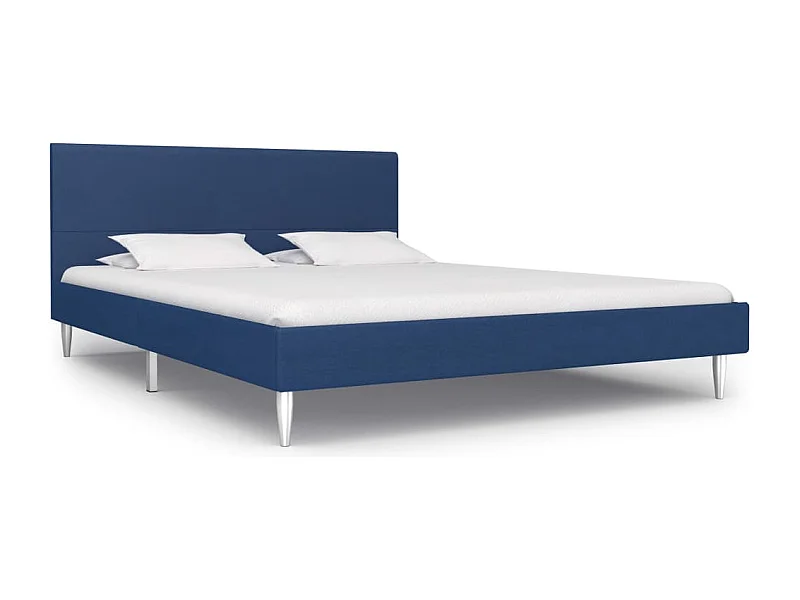 Estructura de cama de tela azul 160x200 cm