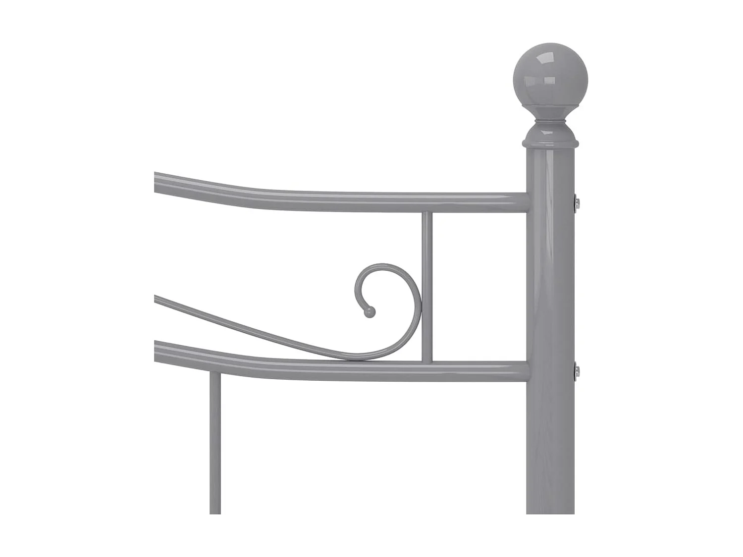 Estrutura de cama metal 160x200 cm cinzento