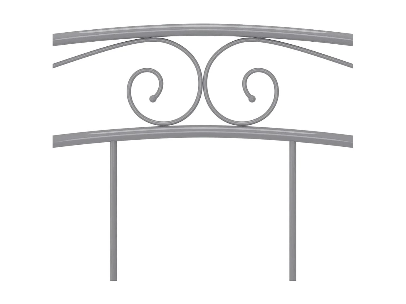 Estrutura de cama metal 160x200 cm cinzento